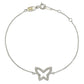 Suzy Levian 14K White Gold & .30 cttw Diamond Butterfly Solitaire Bracelet