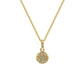 Suzy Levian 14K Yellow Gold .35 cttw Diamond Halo Pendant