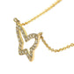 Suzy Levian 14K Yellow Gold 0.30cttw Diamond Butterfly Necklace