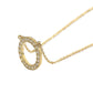 Suzy Levian 14K Yellow Gold 0.25 ctw Diamond Circle Necklace