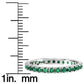 Suzy Levian 14k White Gold Emerald Diamond 3-piece Eternity Band Ring Set