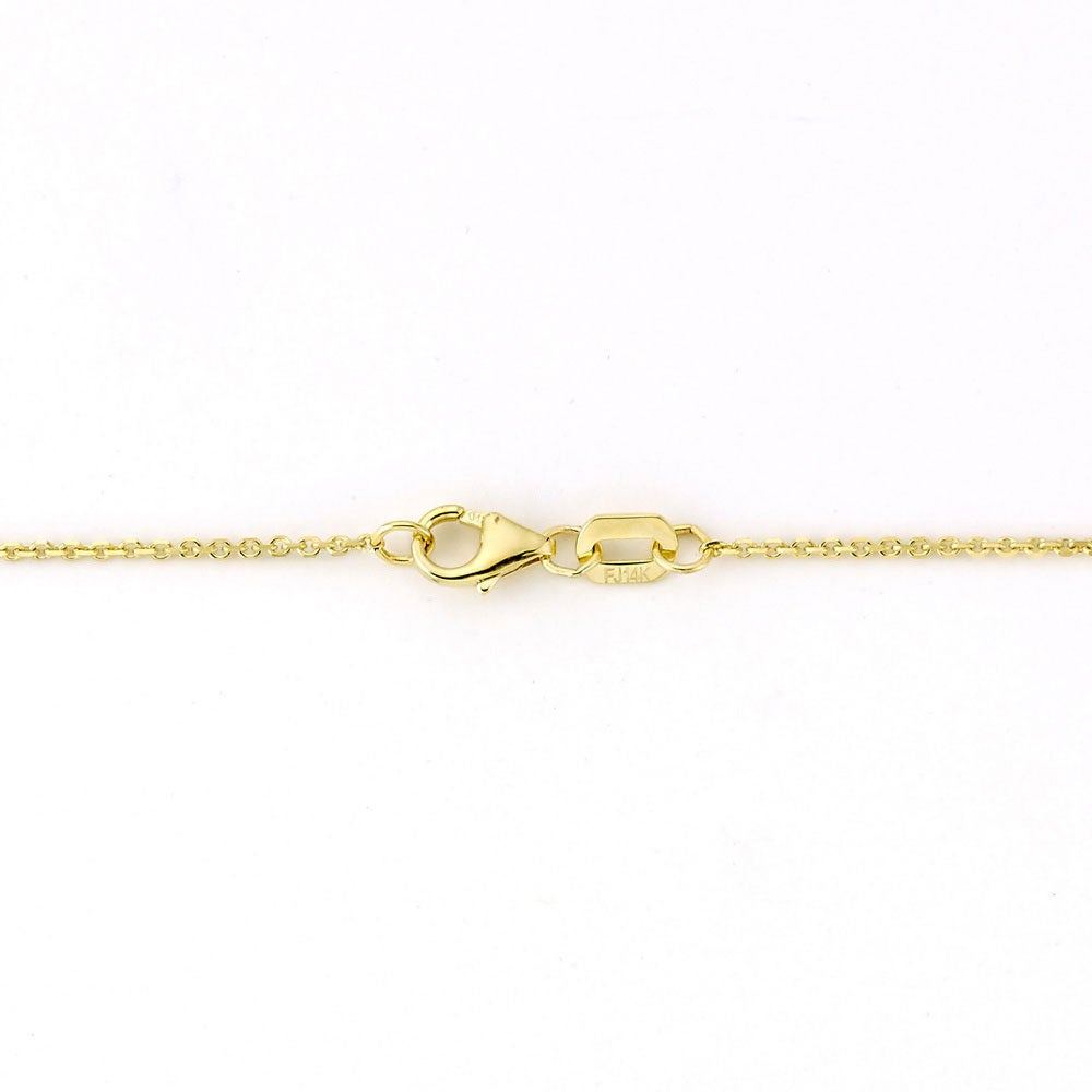 Suzy Levian 14k Yellow Gold 0.15 ct TDW Bezel Diamond Solitaire Necklace