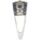 Suzy Levian 2.28CT Sapphire and Diamond Accent in Sterling Silver Abstract Ring