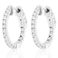 Suzy Levian 14K White Gold 3/4 ct TDW Diamond Inside-out Hoop Earrings