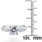 Suzy Levian Bridal Pave Cubic Zirconia Sterling Silver Engagement Ring