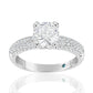 Suzy Levian Bridal Pave Cubic Zirconia Sterling Silver Engagement Ring