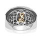 Suzy Levian Brown and White Cubic Zirconia Sterling Silver Ring