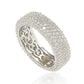 Suzy Levian Cubic Zirconia Sterling Silver Eternity Pave Ring