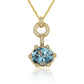 Suzy Levian Cubic Zirconia Sterling Silver Oval Cut Pendant Necklace