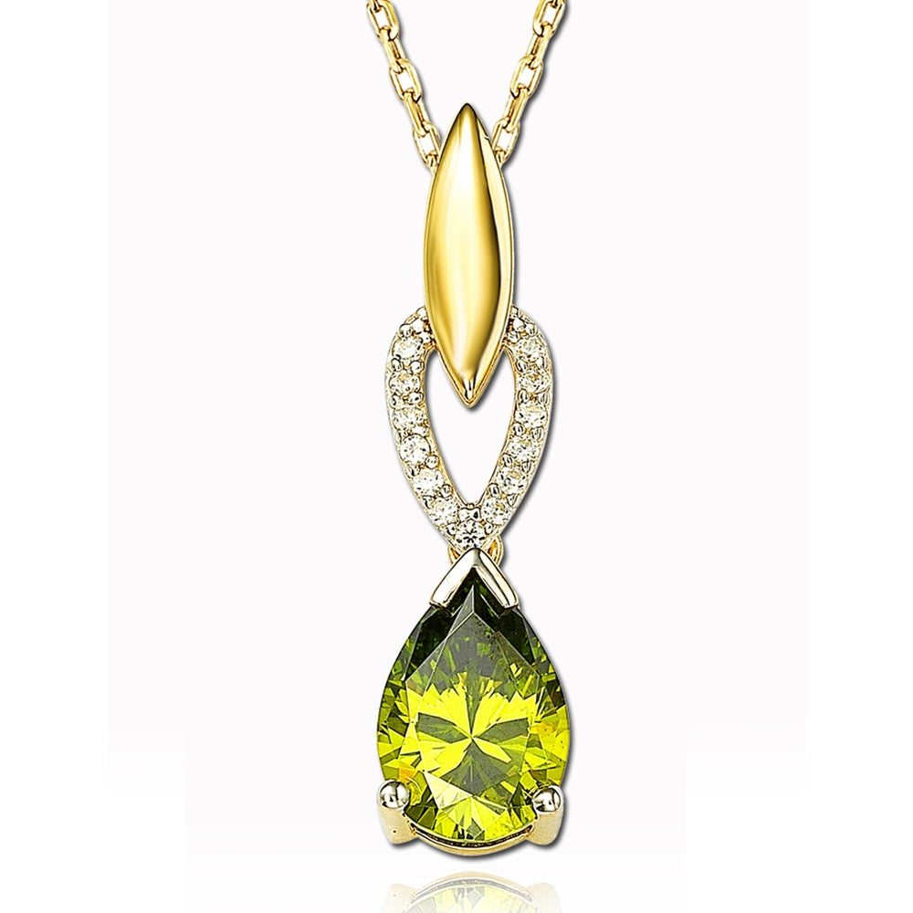 Suzy Levian Cubic Zirconia Sterling Silver Pear Shaped Pendant