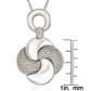 Suzy Levian Cubic Zirconia Sterling Silver Swirl Pendant Necklace
