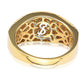 Suzy Levian Exotica Gold plated Sterling Silver Multicolor Pave Ring