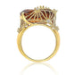 Suzy Levian Gold Plated Sterling Silver Brown Cubic Zirconia Ring