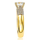 Suzy Levian Gold over Sterling Silver Cubic Zirconia Engagement Ring