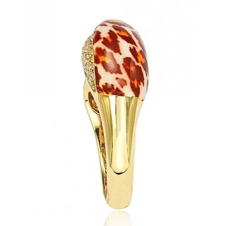 Suzy Levian Gold over Sterling Silver Cubic Zirconia Panther Ring