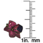 Suzy Levian Golden Sterling Silver Red & Blue Cubic Zirconia American Flower Ring