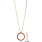 Suzy Levian Goldplated Sterling Silver Italian Coral Circle Pendant Necklace - Gold Plate/Gold Overlay/Sterling Silver - Gold Chain