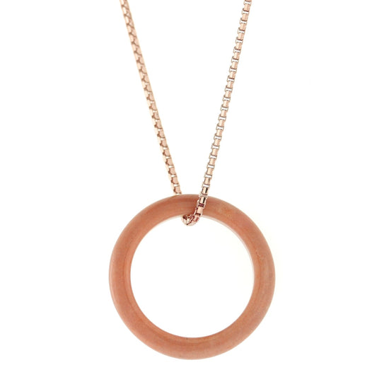 Suzy Levian Goldplated Sterling Silver Italian Coral Circle Pendant Necklace - Gold/Gold Plate/Gold Overlay - Rosed Chain