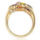 Suzy Levian Gold plated Sterling Silver Multi-colored Cubic Zirconia Ring