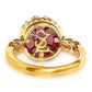 Suzy Levian Gold plated Sterling Silver Purple Cubic Zirconia Cocktail Ring