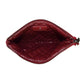 Suzy Levian Medium Faux Leather Quilted Clutch Handbag, Red