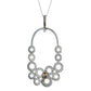 Suzy Levian Multi-Circle Sapphire and Diamond Pendant in Sterling Silver and 18K Gold
