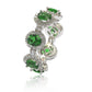 Suzy Levian Oval-Cut Emerald Cubic Zirconia in Sterling Silver Stackable Band