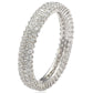 Suzy Levian Sterling Silver Micro-Pave White Cubic Zirconia Eternity Band