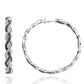 Suzy Levian Pave Cubic Zirconia Sterling Silver Infinity Twisted Hoop Earrings