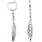 Suzy Levian Pave Cubic Zirconia Sterling Silver Pave Dangle Drop Earrings