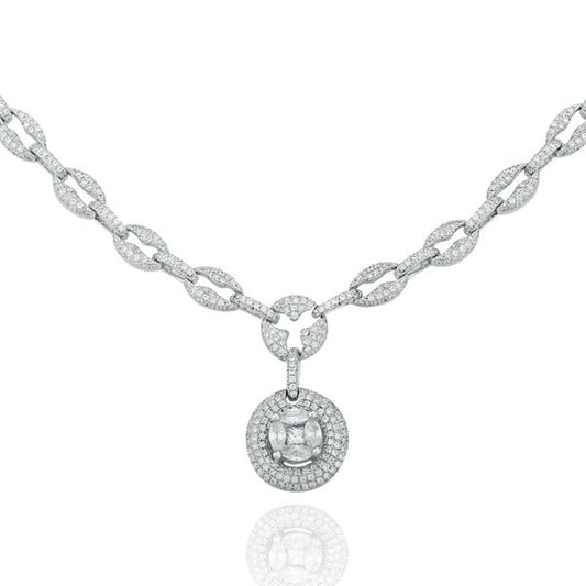 Suzy Levian Pave Cubic Zirconia Sterling Silver Pendant