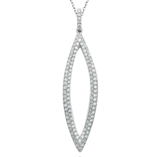 Suzy Levian Pave Cubic Zirconia Sterling Silver Pendant