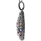 Suzy Levian Pave Multi-Color Sterling Silver Pendant Necklace
