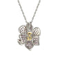 Suzy Levian Pink Sapphire and Diamond Accent in Sterling Silver Petite Flower Pendant
