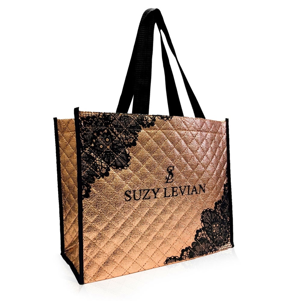 Suzy Levian Quilted Reusable Tote Carryall Bag