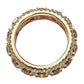 Suzy Levian Rose Sterling Silver Cubic Zirconia Champagne and White Modern Eternity Band