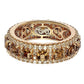 Suzy Levian Rose Sterling Silver Cubic Zirconia Champagne and White Modern Eternity Band
