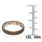 Suzy Levian Rose Sterling Silver Micro-Pave Brown Cubic Zirconia Eternity Band