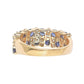 Suzy Levian Rose Sterling Silver Natural Blue Sapphire and Diamond Accent Double Row Band