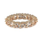Suzy Levian Rose Sterling Silver Pink Cubic Zirconia Pave U Shape Setting Eternity Band
