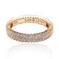 Suzy Levian Rosed Sterling Silver Micro-Pave White Cubic Zirconia Eternity Band