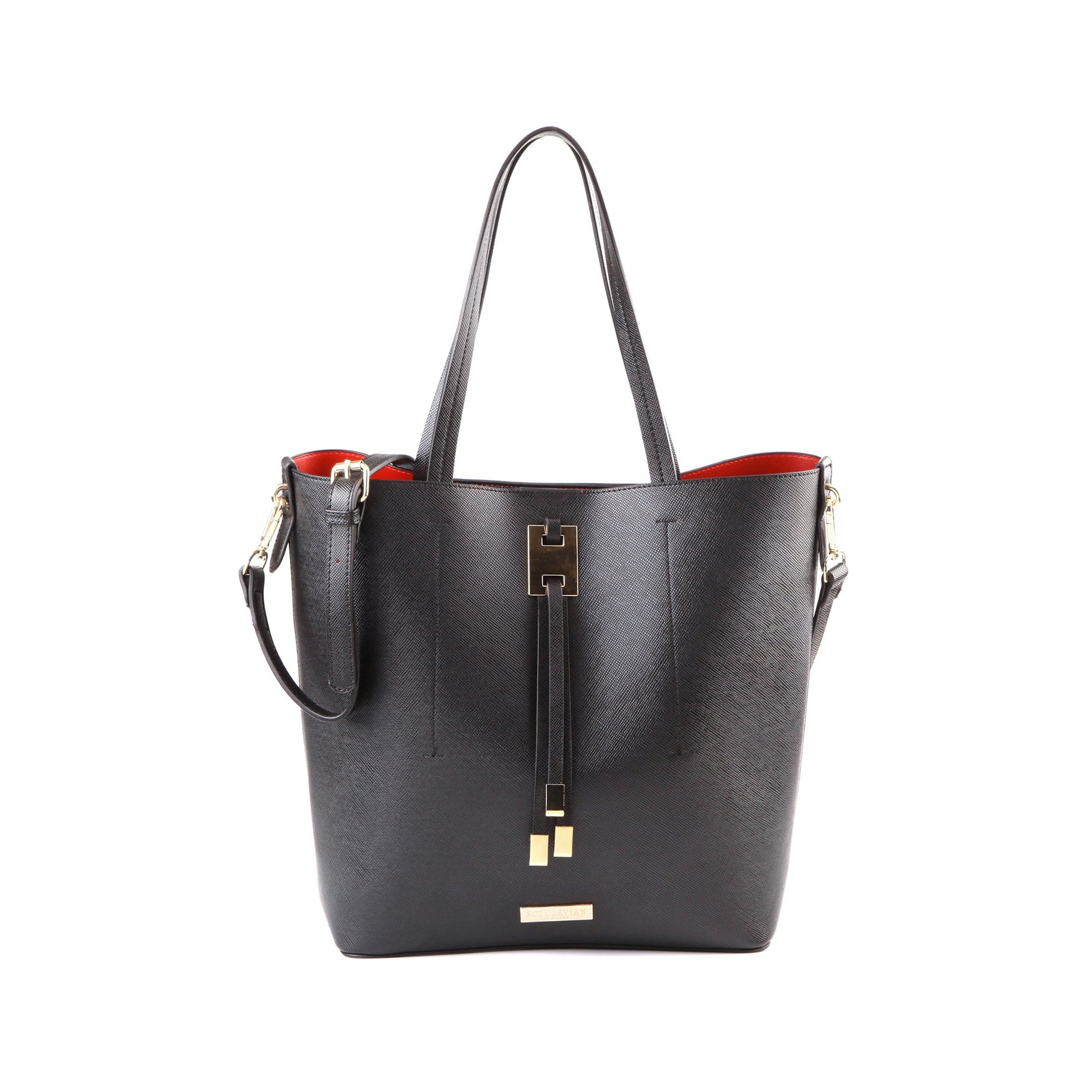 Suzy levian saffiano faux leather satchel handbag Clearance