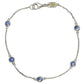 Suzy Levian Sapphire 1 cttw Sterling Silver Station Bracelet