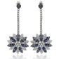 Suzy Levian Sapphire and Diamond in Sterling Silver and 18K Gold Earring