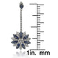 Suzy Levian Sapphire and Diamond in Sterling Silver and 18K Gold Earring