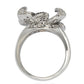 Suzy Levian Sapphire and Diamond in Sterling Silver Flower Petal Ring
