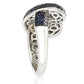 Suzy Levian Sapphire and Diamond in Sterling Silver and 18K Gold Love Knot Ring