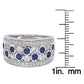 Suzy Levian Sapphire and Diamond in Sterling Silver and 18K Gold Ring