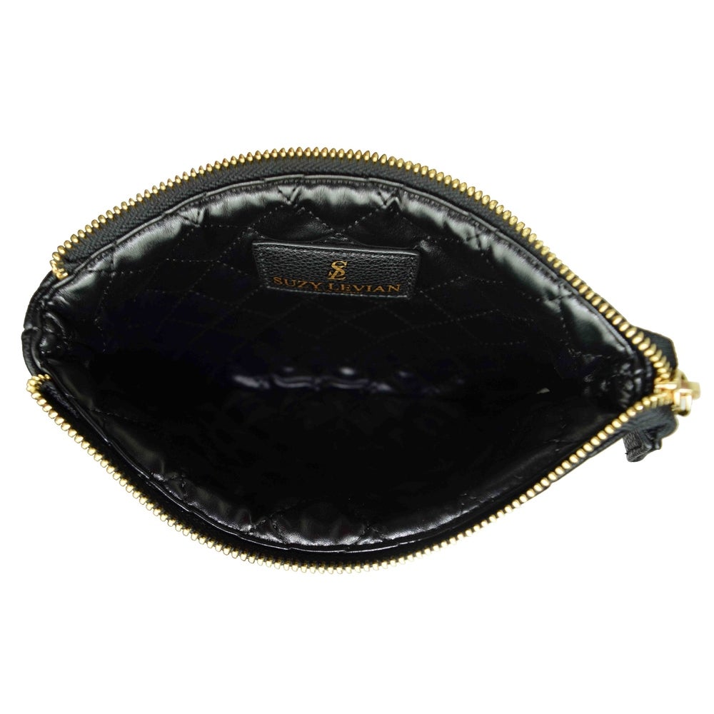 Lai Womens Leather Layered Fold Over Magnetic Clutch Handbag Black Sma -  Shop Linda's Stuff