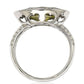 Suzy Levian Sterling Silver Bezel Marquise Simulated Peridot Ring